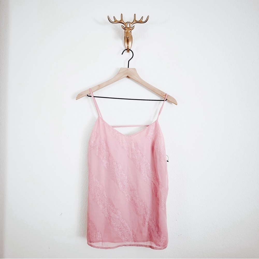 Laundry by Shelli Segal Women's Pink Glitter Halter Top Size 6 NWT